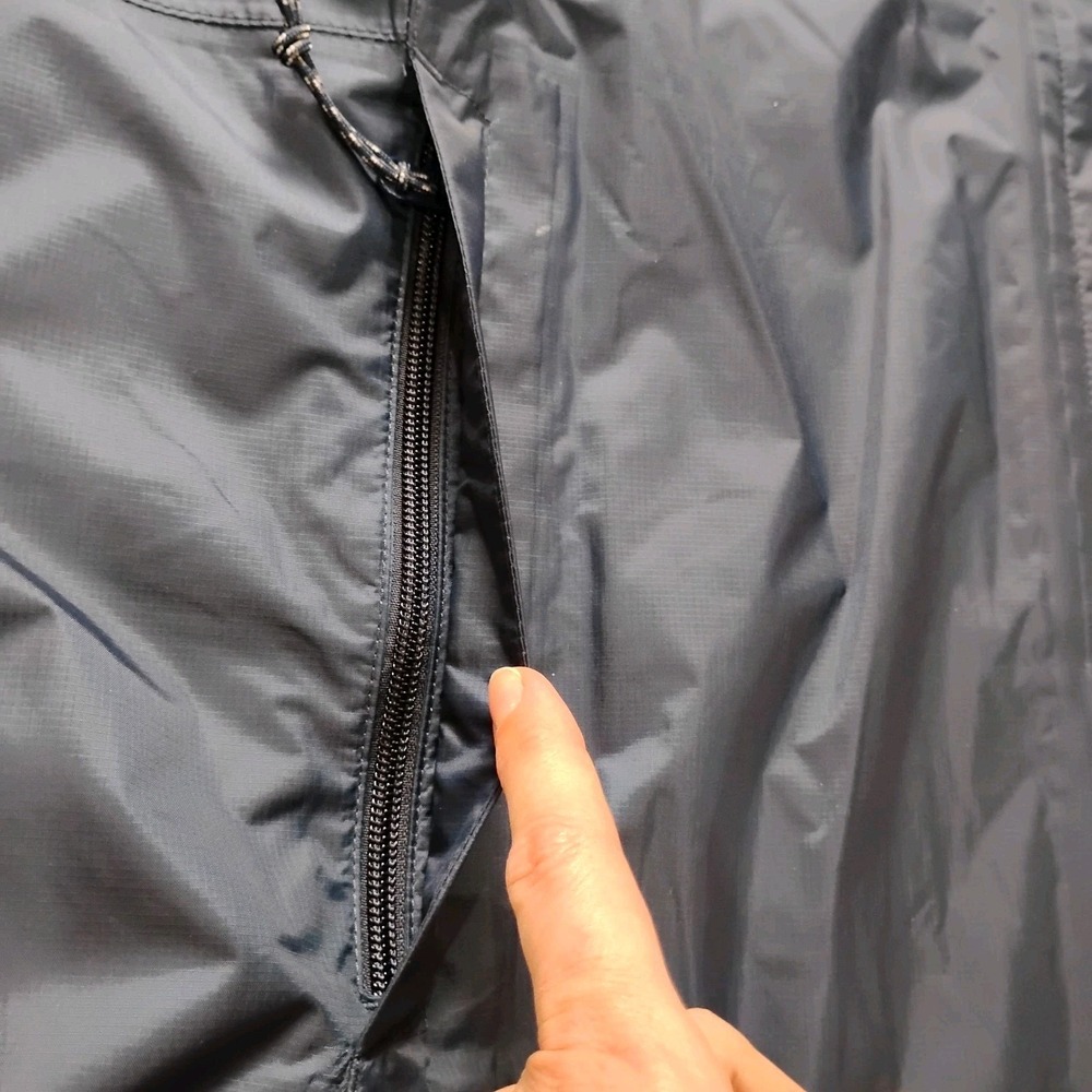 LL Bean Trail Model Rain Jacket Womens 3XL Navy Blue Waterproof Packable Plus Sz - Picture 6 of 14